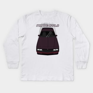 Chevrolet Monte Carlo 1984 - 1989 - maroon Kids Long Sleeve T-Shirt